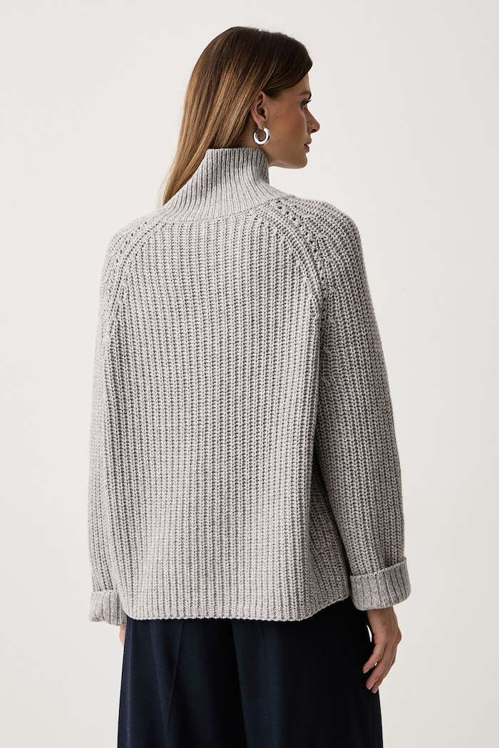 Odzież BOSS Sweter damski wełniany Feryssal 50571408 szary