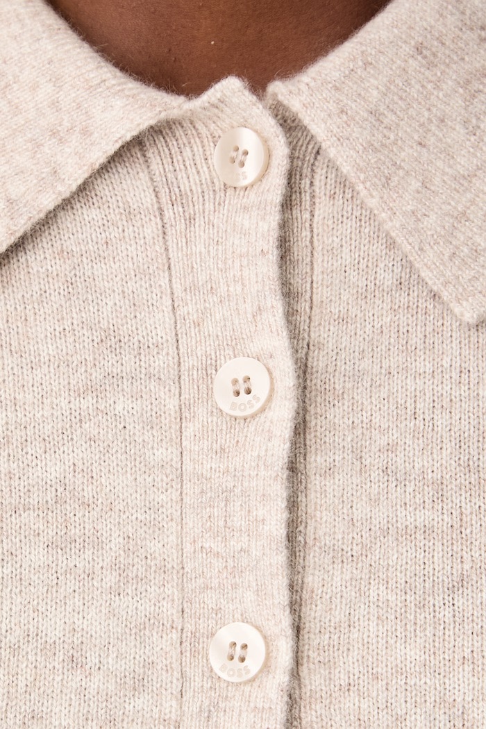 Sweter damski kaszmirowy Falonsi BOSS beżowy 50571228