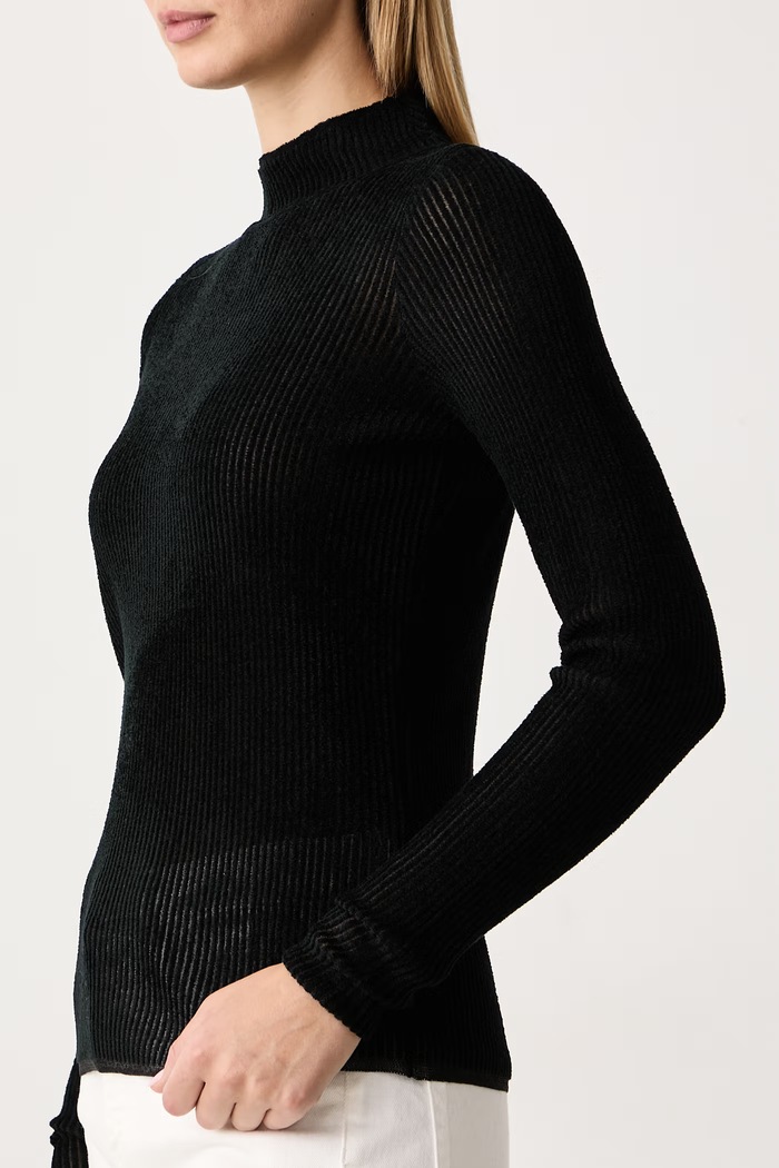 Pulover pentru femei cu vâscoză Felvettina BOSS 50568340 negru