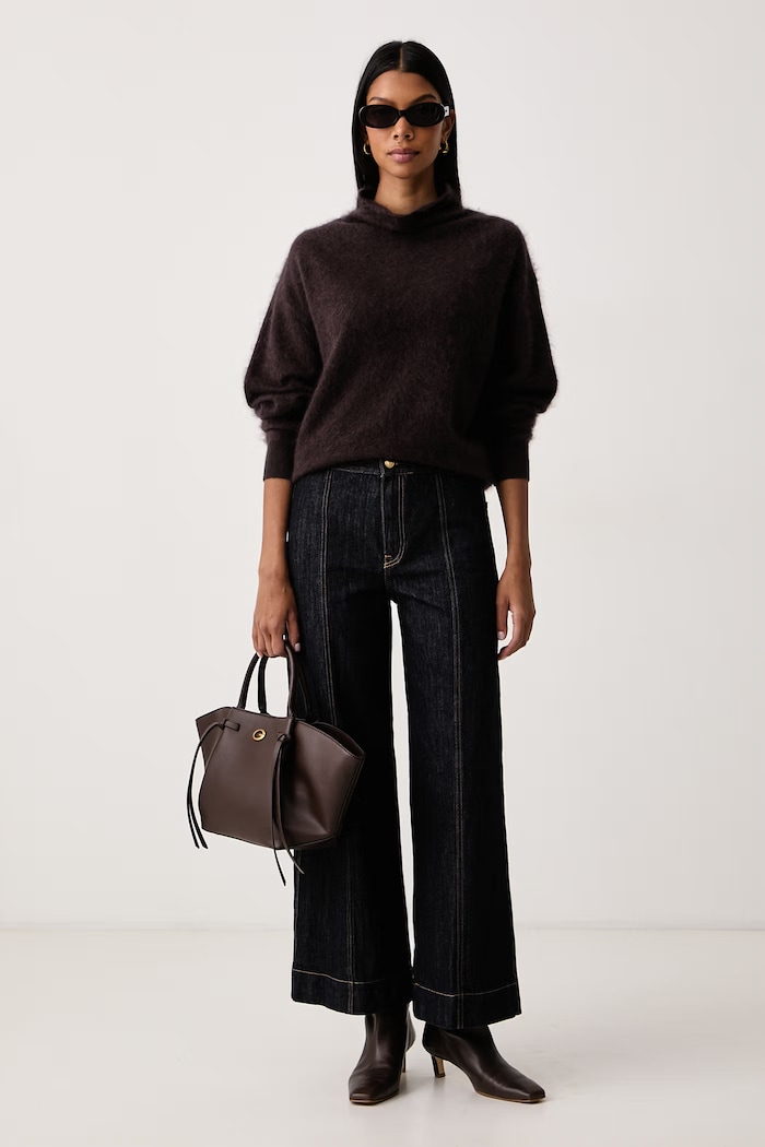 BOSS Pulover za žene od vune Frosella 50567376 smeđa AW26