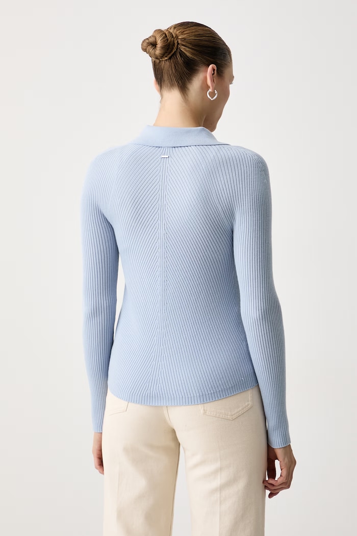 Odzież BOSS Sweter damski wełniany Faelina 50567364 niebieski