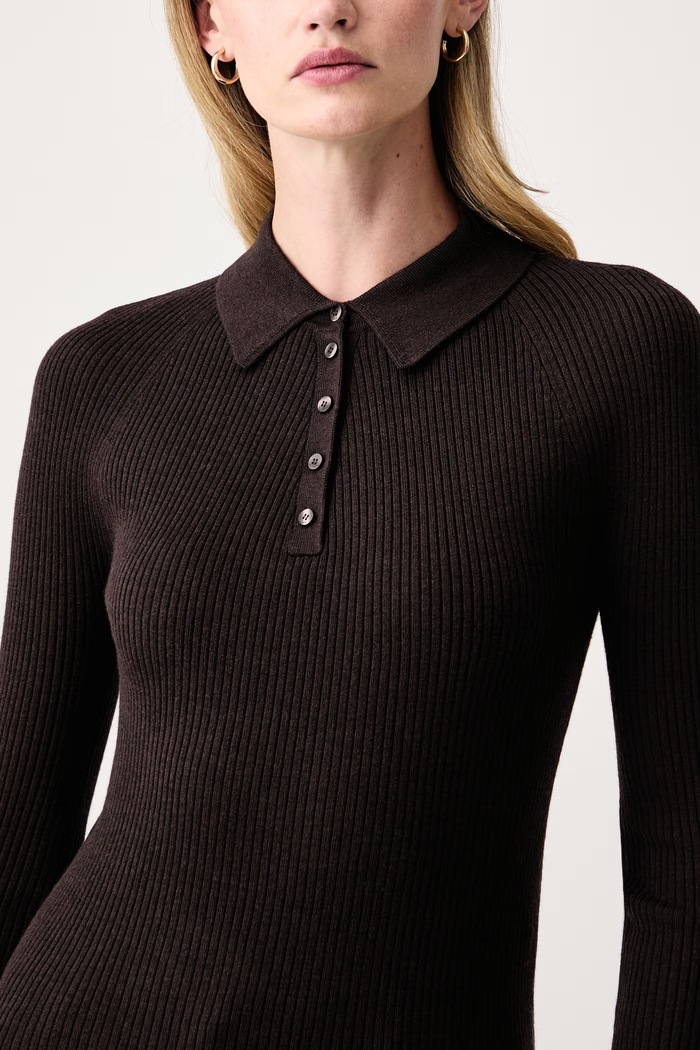 Sweter damski wełniany Faelina BOSS 50567364 brązowy