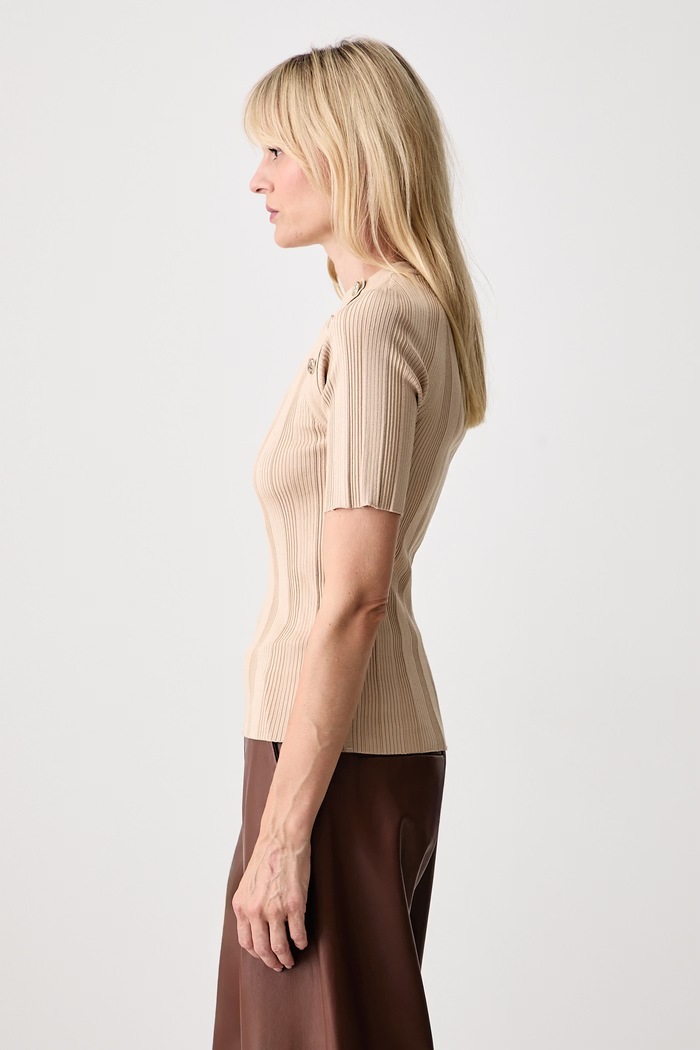 Sportmax Radura sweter z wiskozą damski beżowy 2622366051600