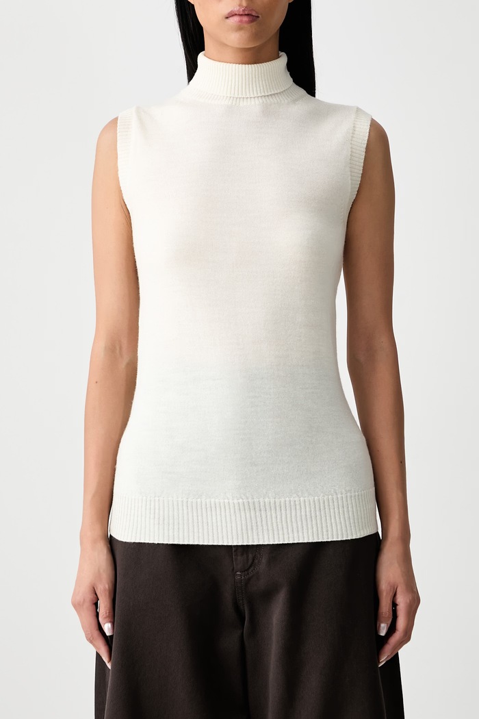 Sportmax Eschimo Women's wool vest 2622366011600 beige