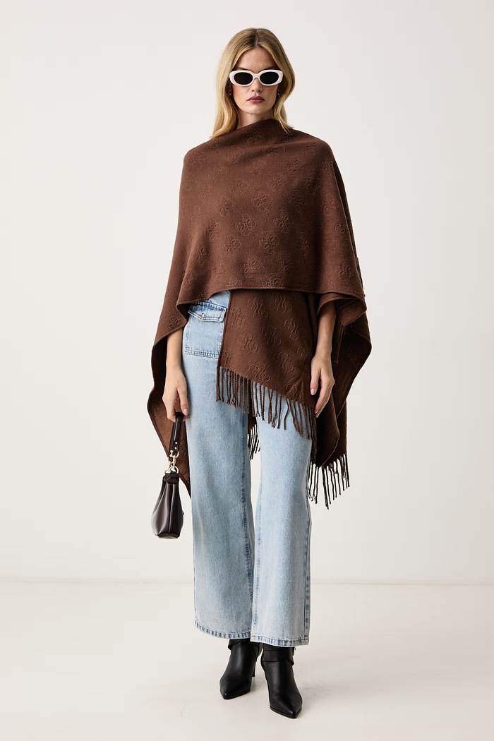 Guess Poncho pentru femei AW5660.POL03 maro AW26