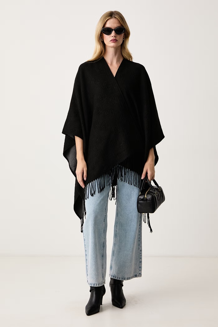 Guess Poncho pentru femei AW5660.POL03 negru AW26
