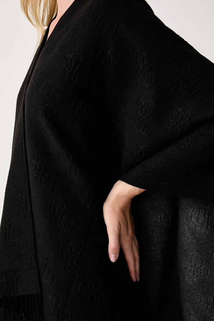 Poncho pentru femei Guess AW5660.POL03 negru