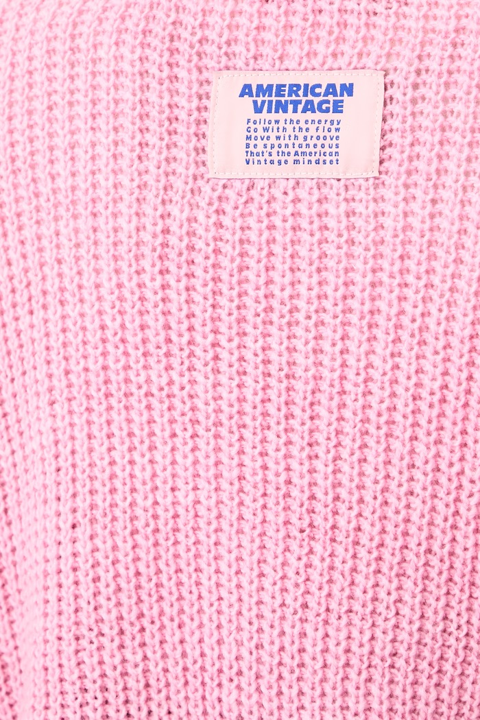 American Vintage sweter damski z wełną CYR18A różowy
