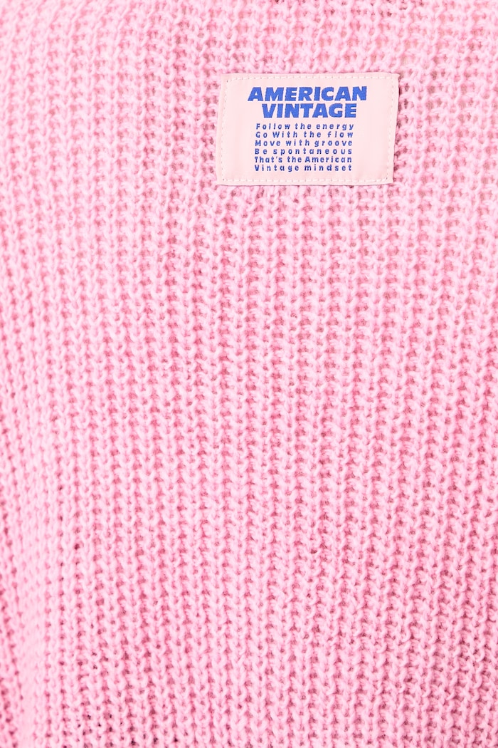 American Vintage sweter damski z wełną CYR18A różowy