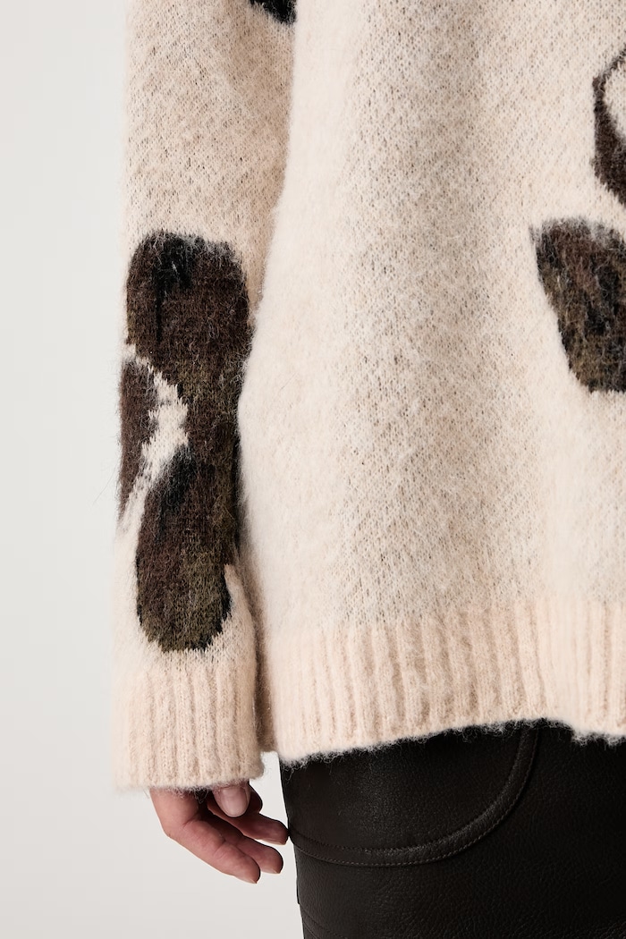 Pinko sweter damski z dodatkiem wełny 107861.A3P2 beżowy