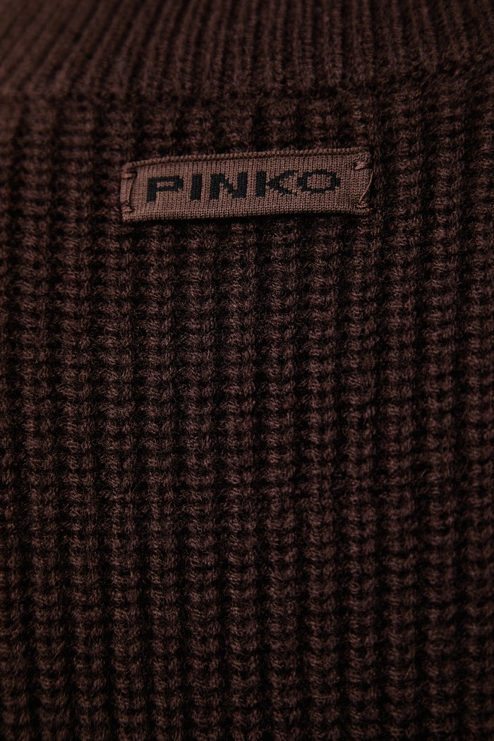 Sweter damski wełniany Pinko brązowy 107872.A3P4