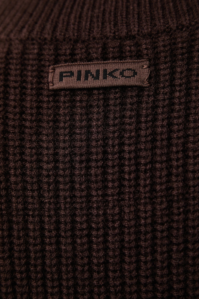 Sweter damski wełniany Pinko brązowy 107872.A3P4
