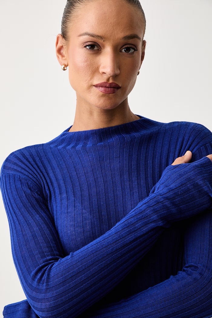 Pinko πουλόβερ γυναικείο μάλλινο μπλε 107834.A2Z6