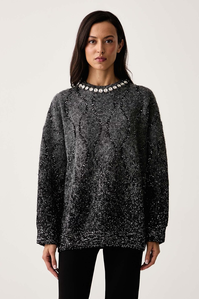 Pinko Πουλόβερ γυναικείο γκρί 107855.A3OZ