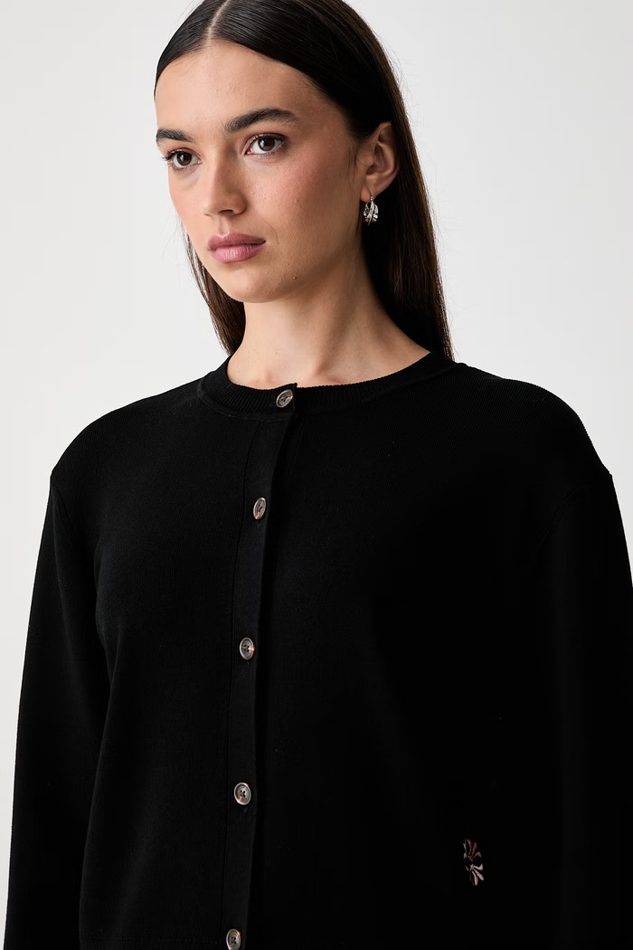 Scotch & Soda kardigan damski z wiskozą czarny U9B01611T