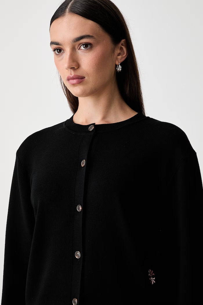 Scotch & Soda kardigan damski z wiskozą czarny U9B01611T