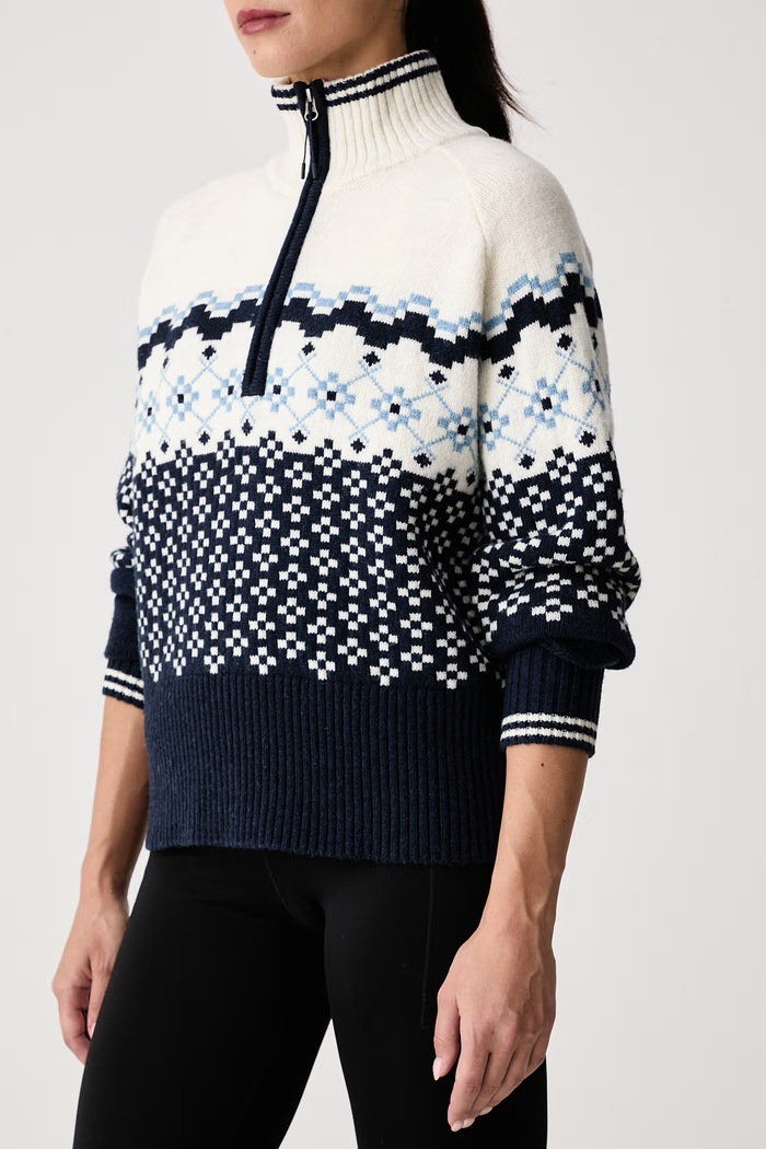 Sweter damski z wełną APRES Helly Hansen 54531 granatowy
