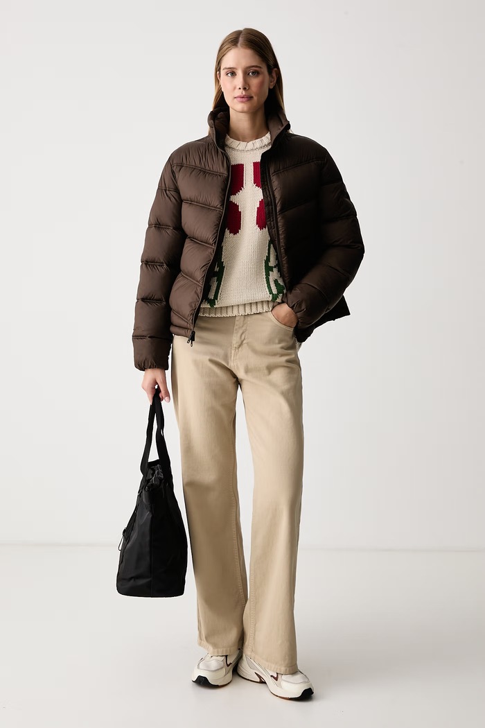 Napapijri Sweter damski z bawełną Bloom NP0A8AHTN5E1 beżowy AW26