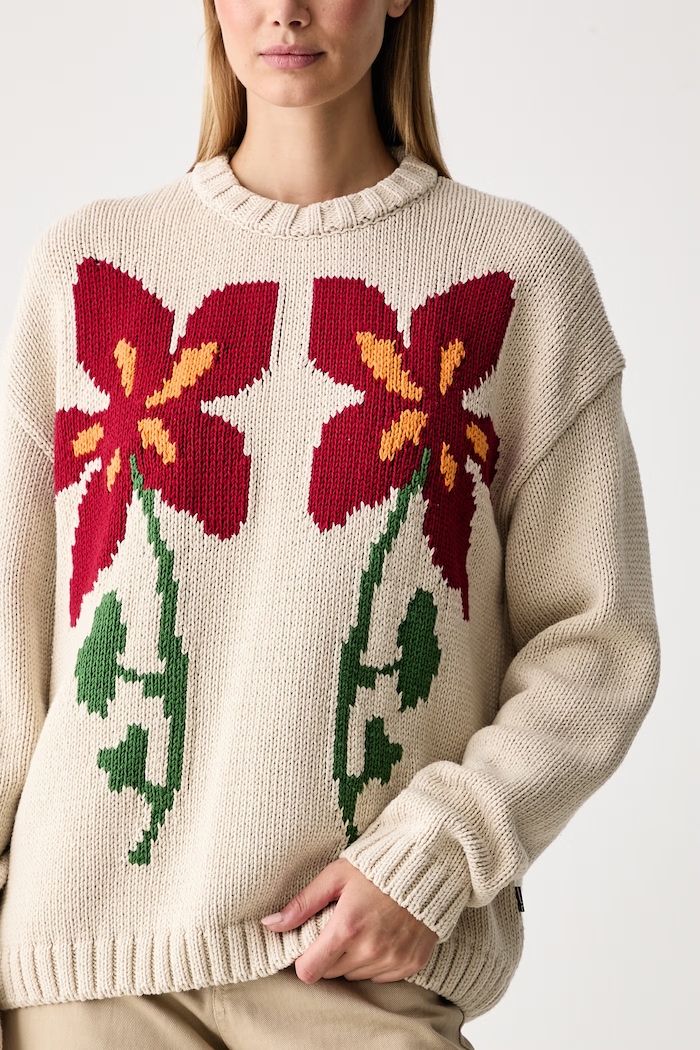 Sweter damski z bawełną Bloom Napapijri NP0A8AHTN5E1 beżowy