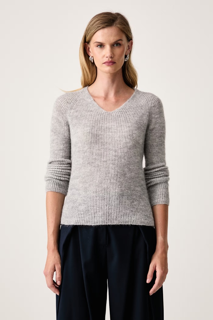 MM by Max Mara sweter damski z wełną MMLSVELTO szary 2626366108600