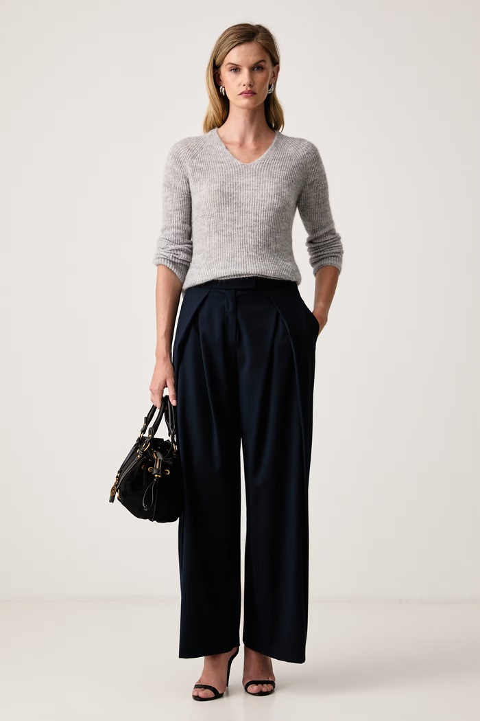 MM by Max Mara sweter damski z wełną MMLSVELTO 2626366108600 szary AW26