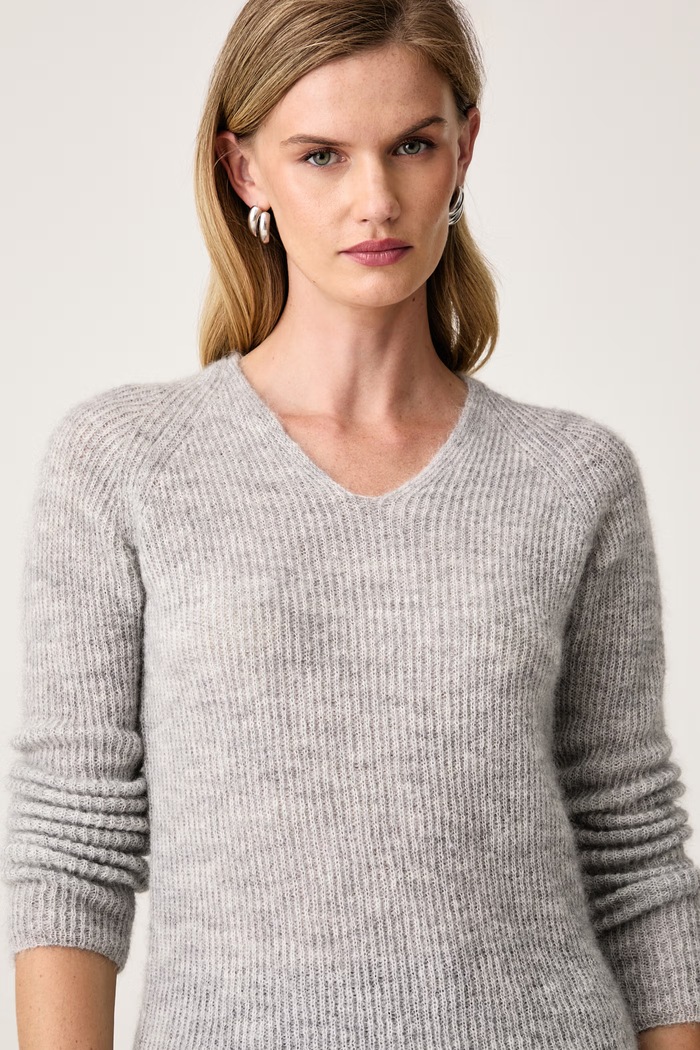 MM by Max Mara sweter damski z wełną MMLSVELTO szary 2626366108600