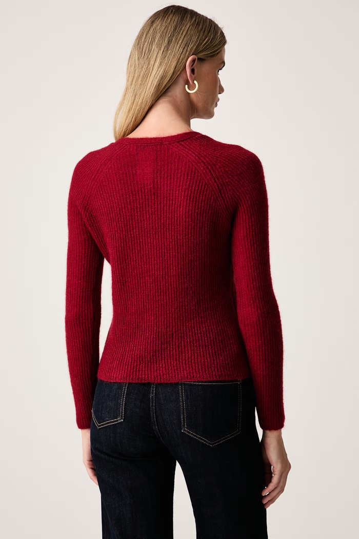 Odzież MM by Max Mara sweter damski z wełną MMLSVELTO 2626366108600 czerwony