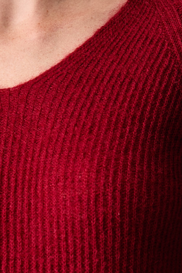 MM by Max Mara sweter damski z wełną MMLSVELTO 2626366108600 czerwony