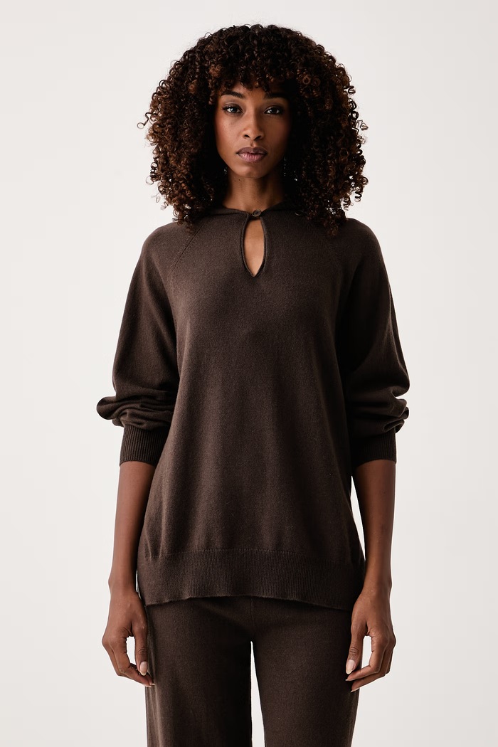 MM by Max Mara sweter damski wełniany MMLEGUALE brązowy 2626366018600