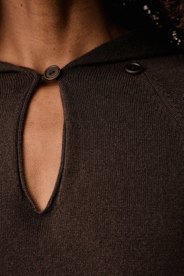 MM by Max Mara sweter damski wełniany MMLEGUALE 2626366018600 brązowy
