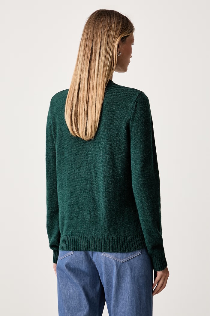 Odzież Weekend Max Mara sweter damski z wełną WKDNITRA 2625366272600 zielony