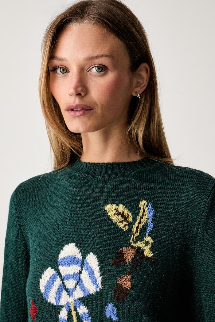 Weekend Max Mara sweter damski z wełną WKDNITRA zielony 2625366272600