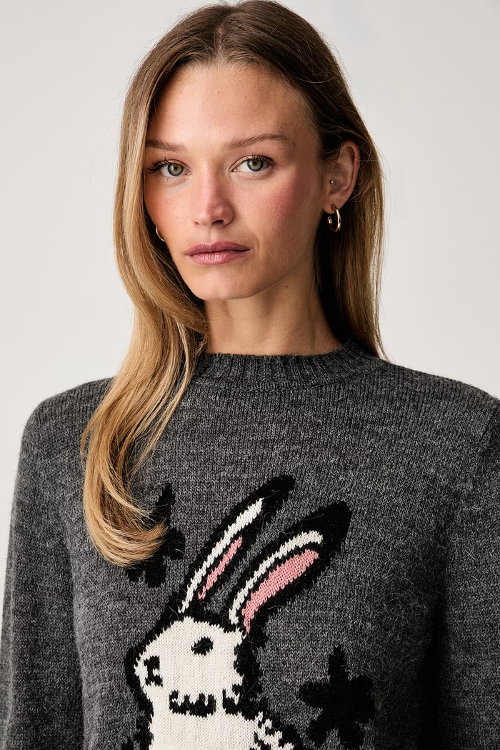 Weekend Max Mara sweter damski z wełną WKDNITRA szary 2625366272600