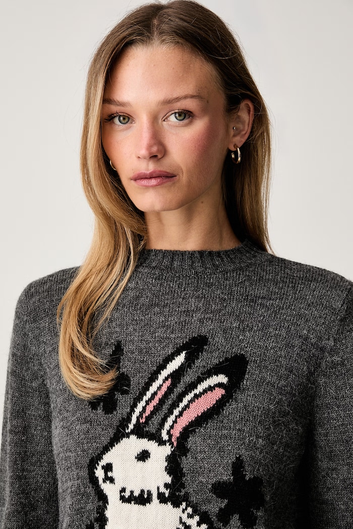 Weekend Max Mara sweter damski z wełną WKDNITRA szary 2625366272600