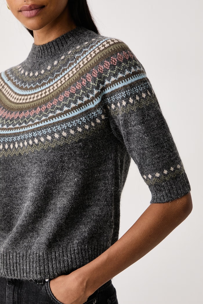 Sweter damski z wełną WKDGALLO Weekend Max Mara 2625366262600 szary