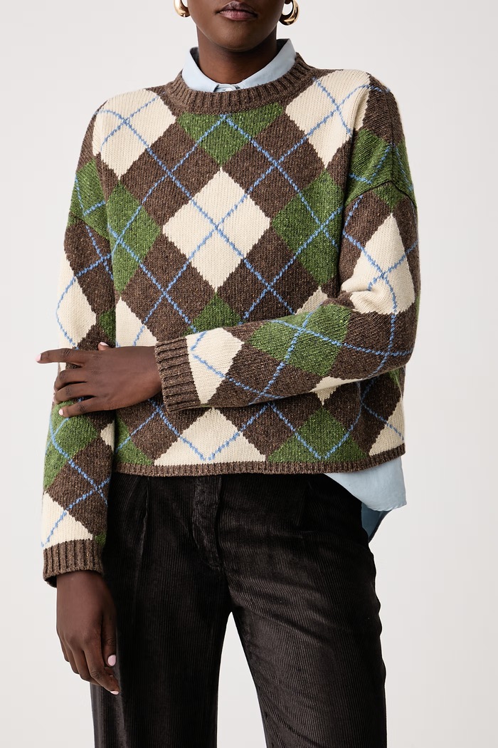 Sweter damski z wełną WKDVASAIO Weekend Max Mara 2625366252600 brązowy