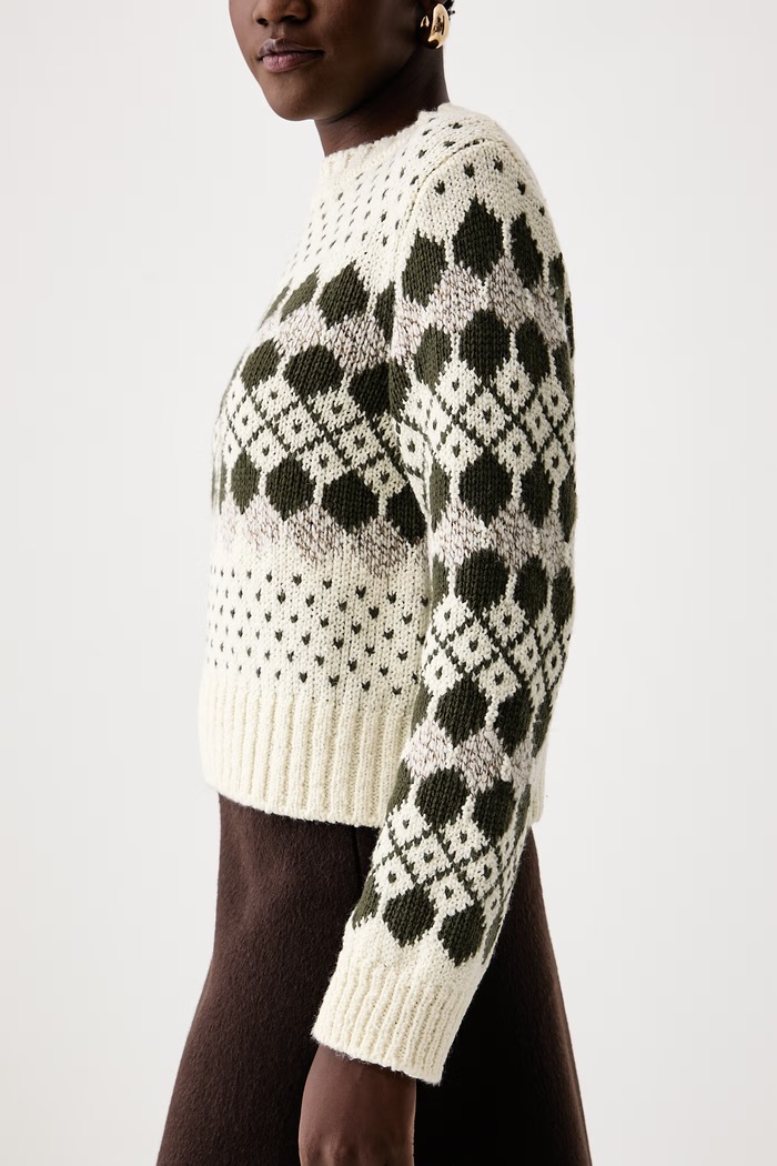Sweter damski z wełną WKDRANCH Weekend Max Mara 2625366242600 zielony