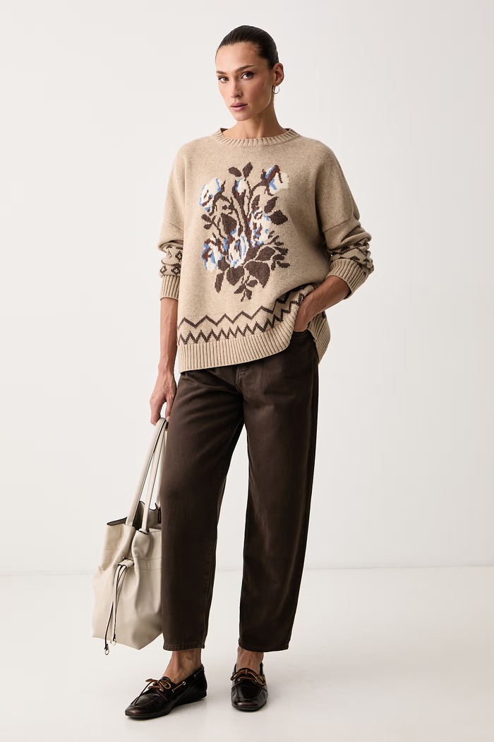 Weekend Max Mara Svetr dámský vlněný WKDPAVIDI 2625366232600 béžová AW26