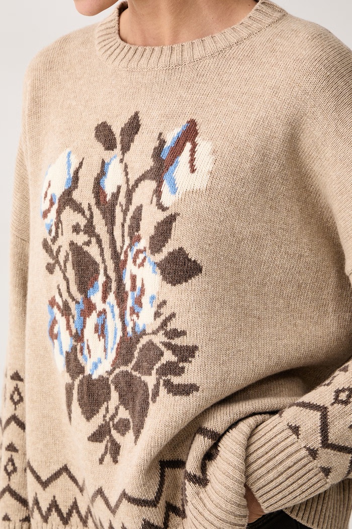 Svetr dámský vlněný WKDPAVIDI Weekend Max Mara 2625366232600 béžová