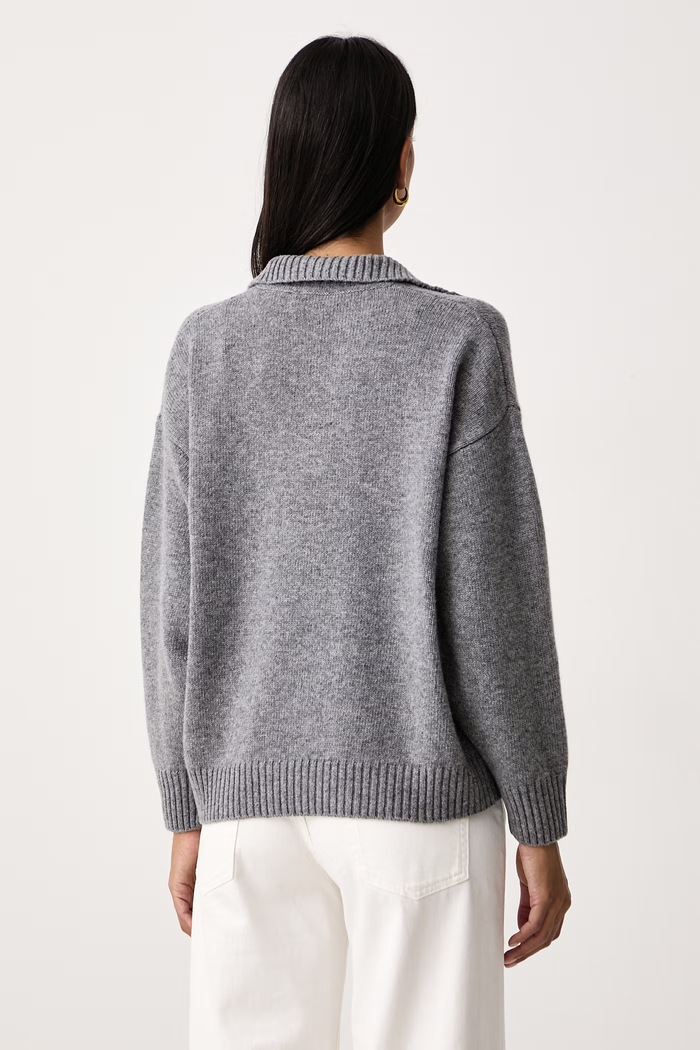 Odzież Weekend Max Mara Sweter damski wełniany WKDAGRE 2625366222600 szary