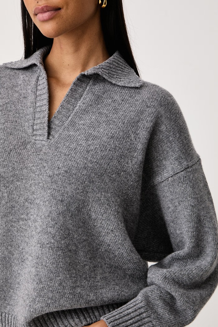 Sweter damski wełniany WKDAGRE Weekend Max Mara 2625366222600 szary