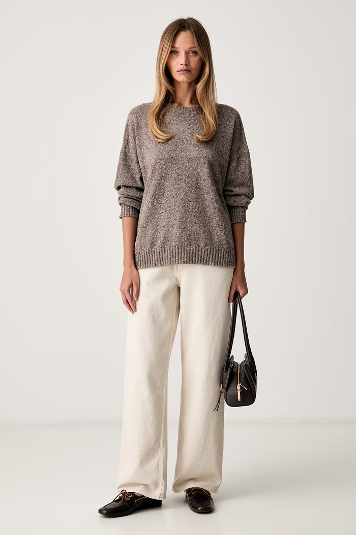 Weekend Max Mara sweter damski z wełną WKDPALCHI 2625366192600 brązowy AW26