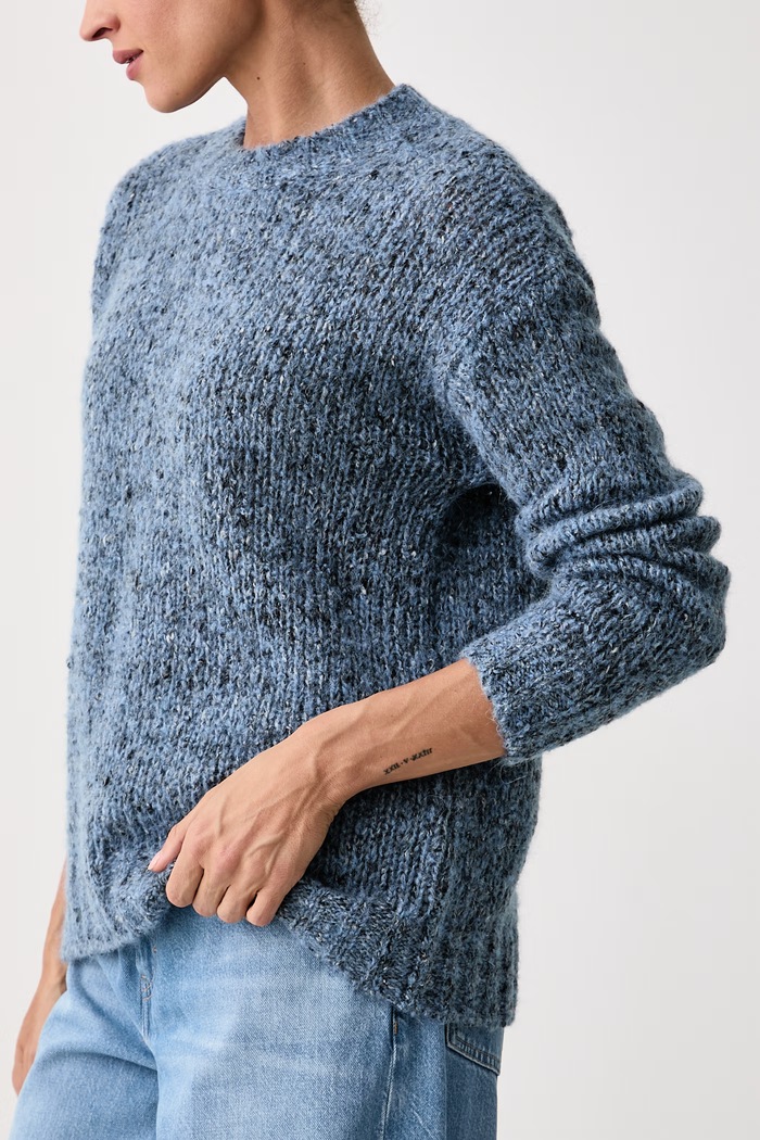 Sweter rozpinany damski z wełną WKDHOBBY Weekend Max Mara 2625366172600 niebieski