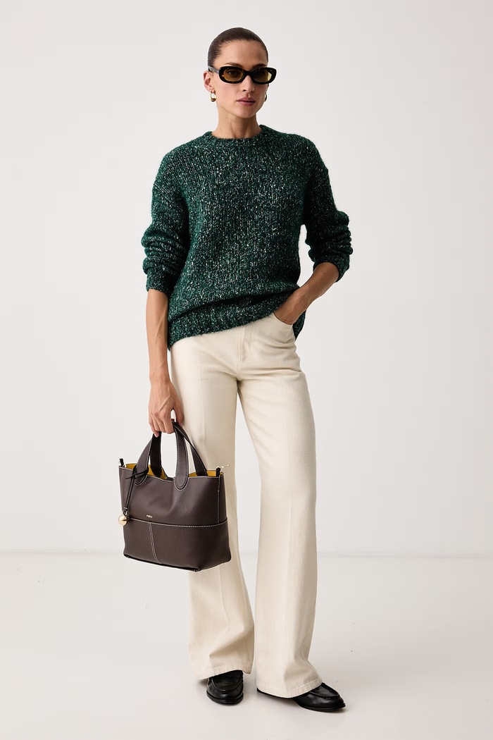Weekend Max Mara Sweter rozpinany damski z wełną WKDHOBBY 2625366172600 zielony AW26