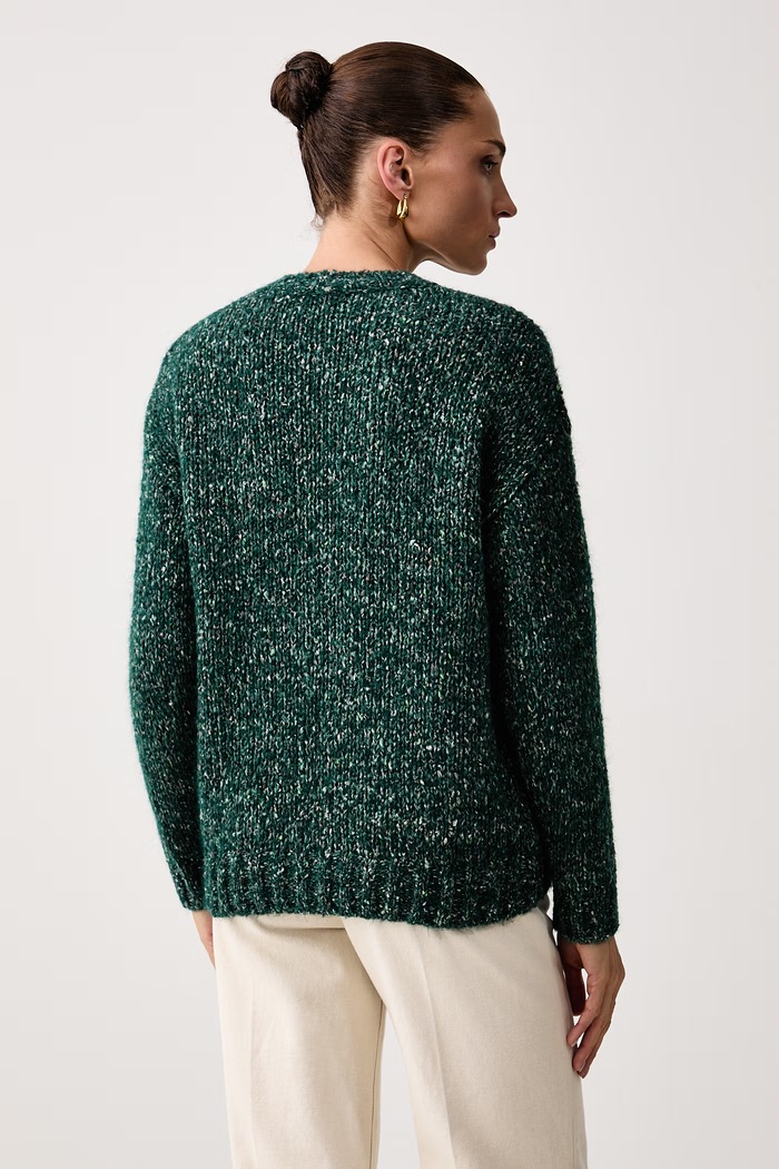 Odzież Weekend Max Mara Sweter rozpinany damski z wełną WKDHOBBY 2625366172600 zielony