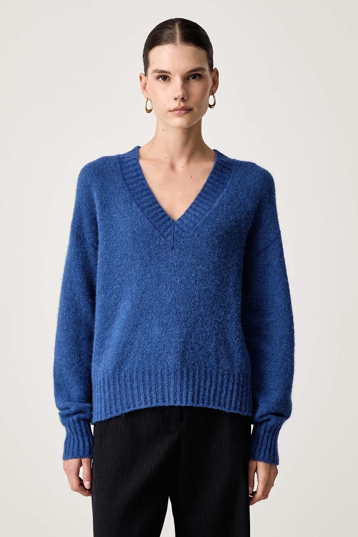 Weekend Max Mara S prímesou vlny WKDVISITA modrá 2625366162600