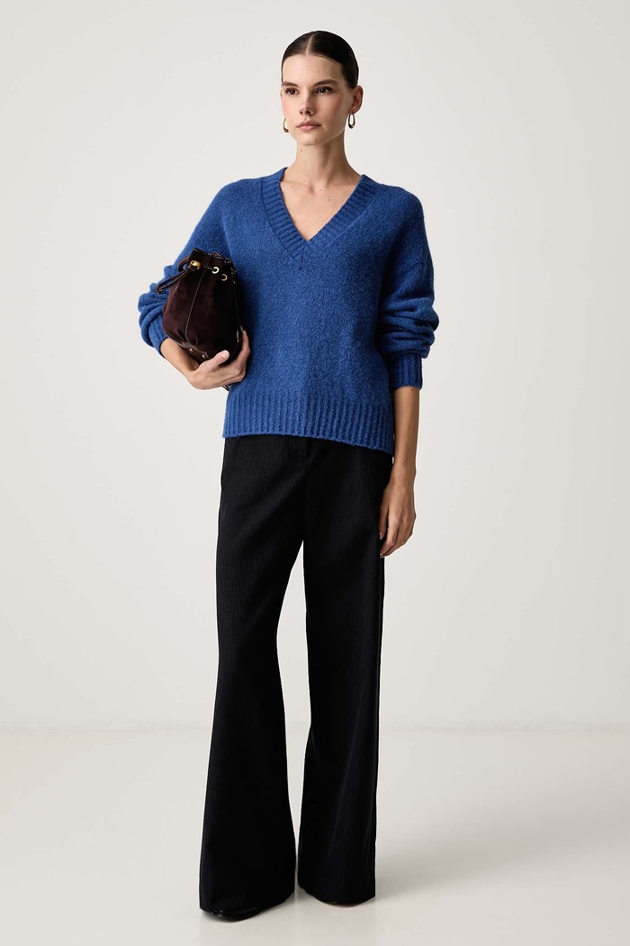Weekend Max Mara S prímesou vlny WKDVISITA 2625366162600 modrá AW26