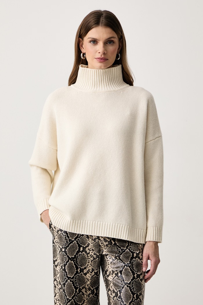 Weekend Max Mara Półgolf damski wełniany WKDBORGIA beżowy 2625366142600