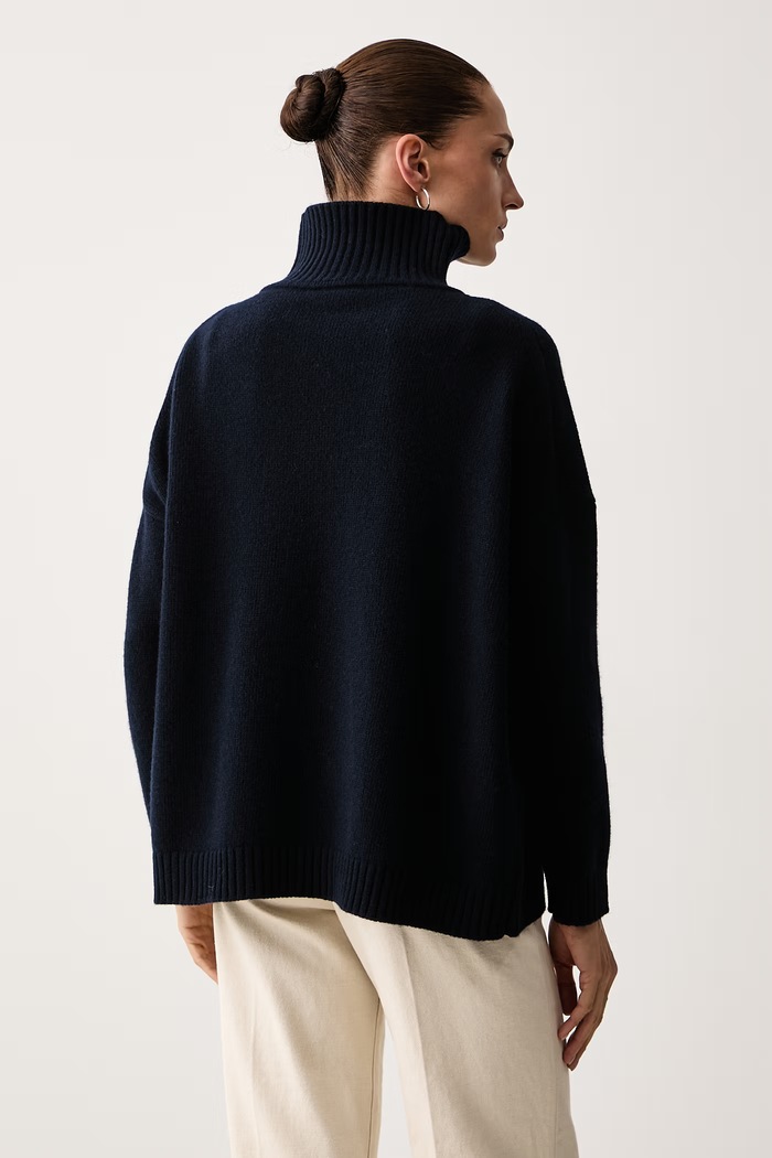 Oblečení Weekend Max Mara Polorolák dámský vlněný WKDBORGIA 2625366142600 námořnická modř