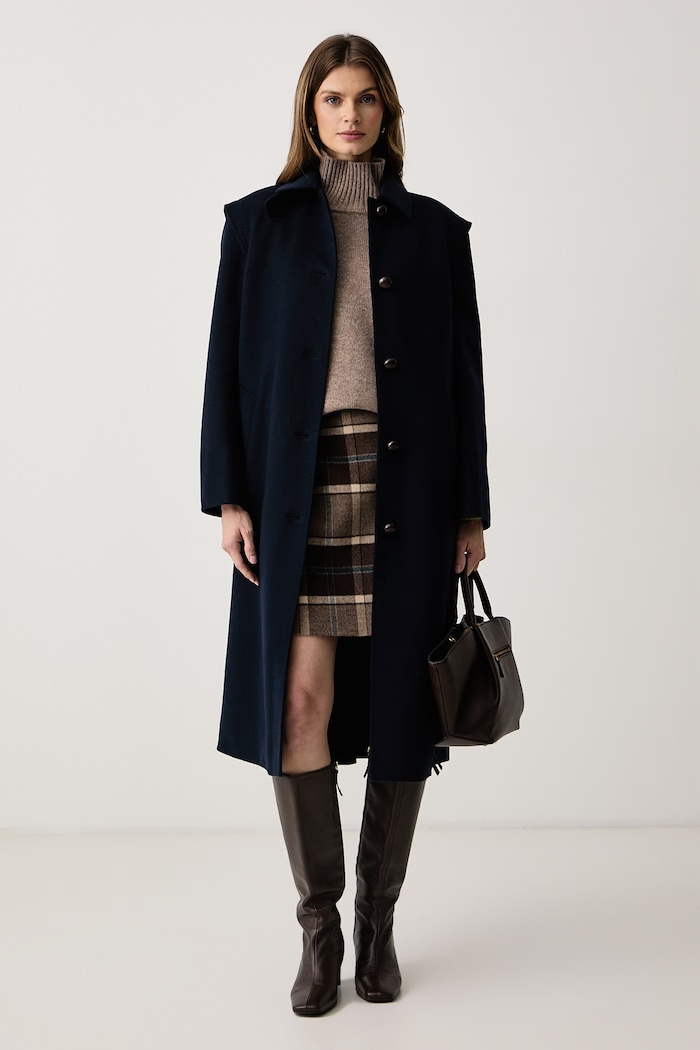 Weekend Max Mara Półgolf damski wełniany WKDBORGIA 2625366142600 brązowy AW26